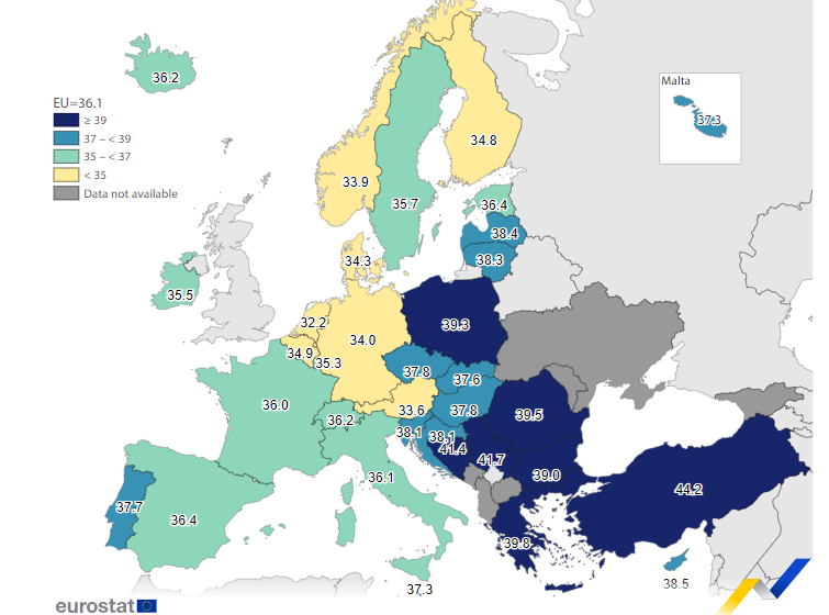  Εurostat: Πόσες ώρες την εβδομάδα δουλεύουν οι εργαζόμενοι – Σε ποια θέση βρίσκεται η Ελλάδα