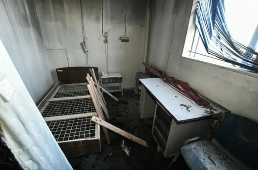  Φωτιά Πάτρα: Εικόνες από τις ζημιές εντός του Καραμανδάνειου νοσοκομείου (vid)