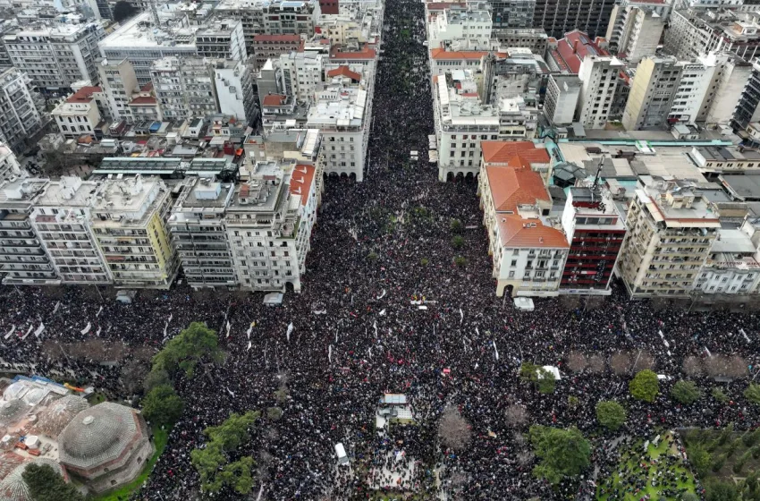 Εντυπωσιακό βίντεο από την συγκέντρωση της Θεσσαλονίκης- Χωρίς προηγούμενο