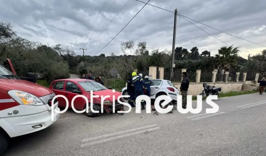 Πύργος: Αυτοκίνητο εμβόλισε ΙΧ και κατέληξε σε μάντρα τρεις τραυματίες